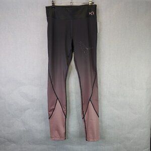 Kari Traa Marit Tights Women’s M Dove Gray Running Activewear Hummingbird NEW